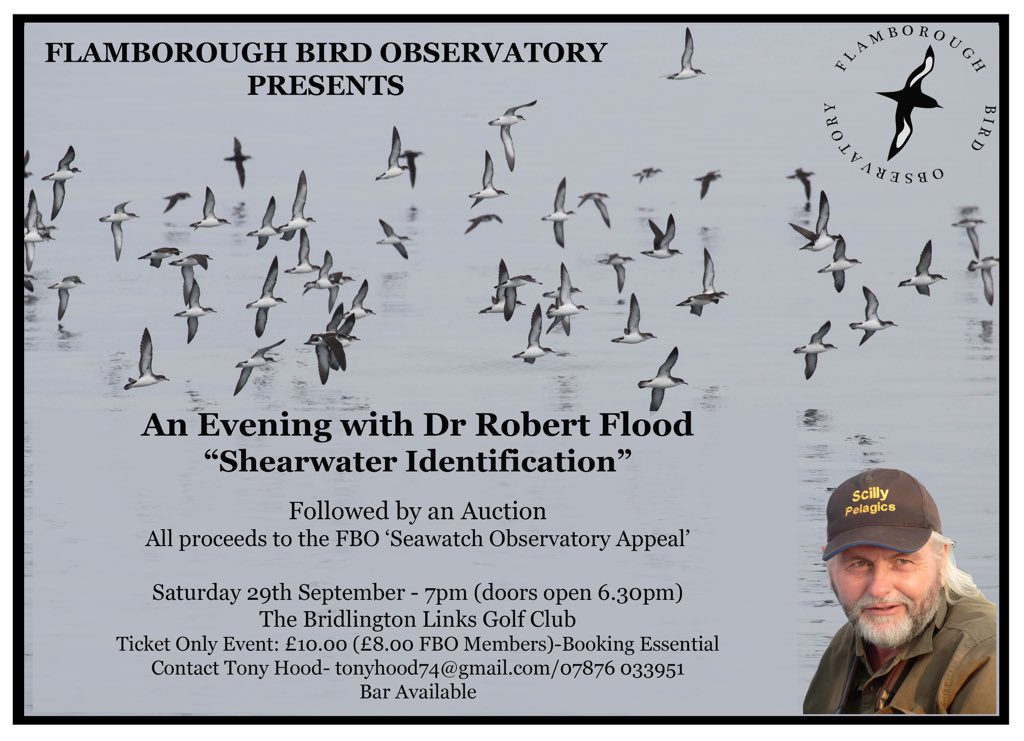 An evening with Dr Robert ‘Bob’ Flood: Shearwater Identification